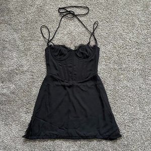 White Fox Mini Black Dress